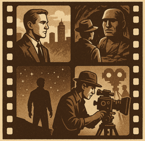 영화 촬영 중인 영화 감독들