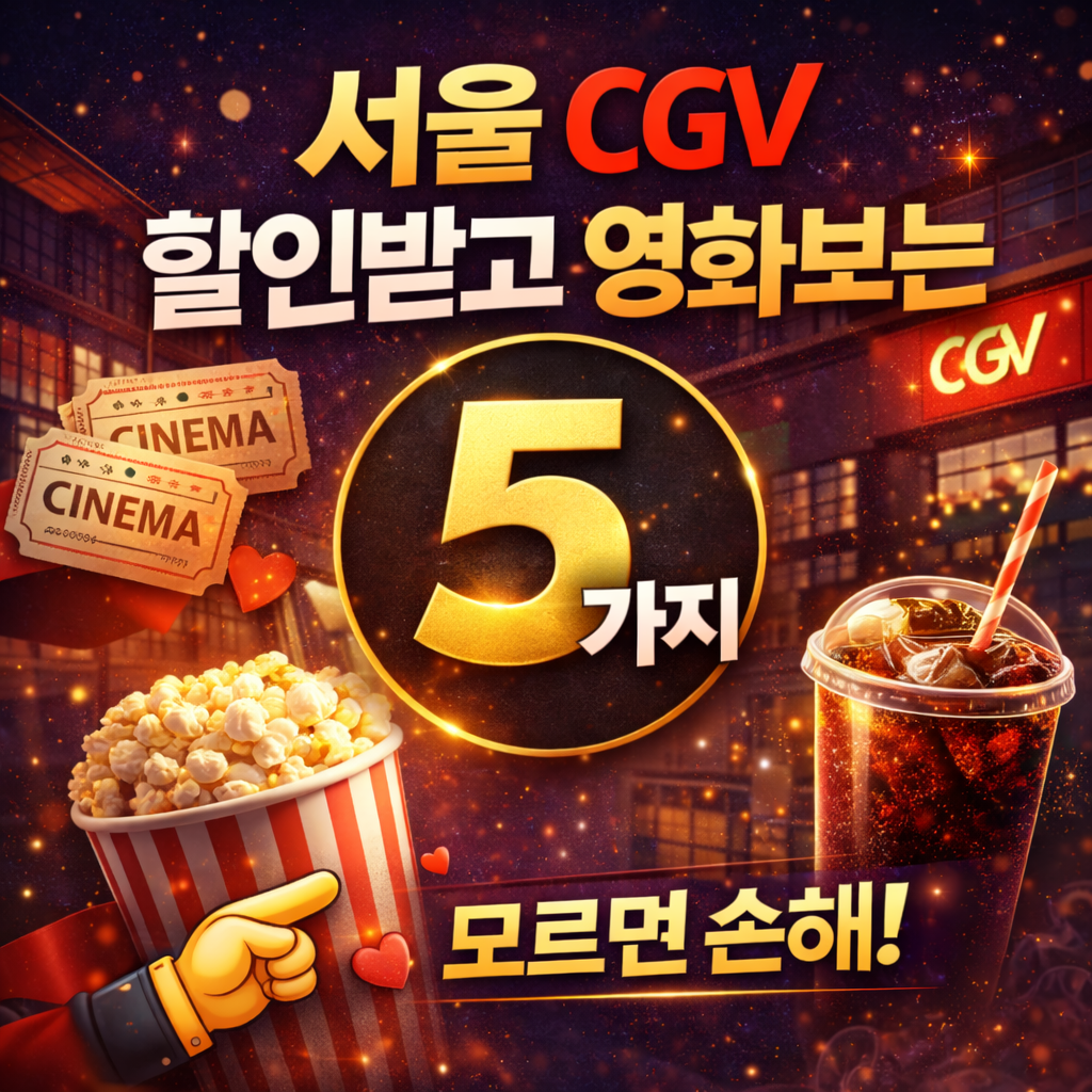 서울 강남 CGV 상영 시간표 확인하기