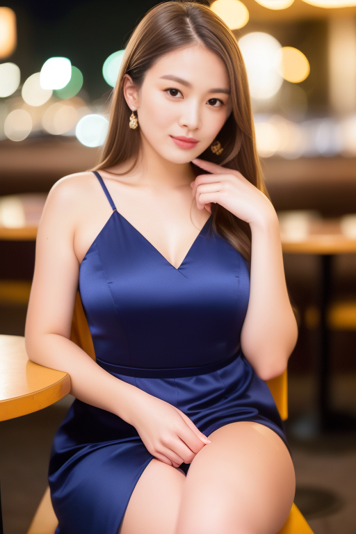 photo of young woman&#44; sitting outside restaurant&#44; 송혜교??