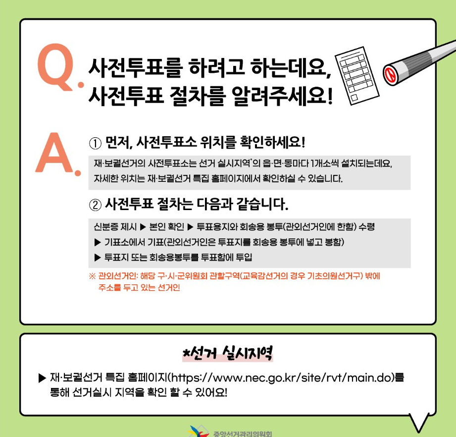 재보궐선거 사전투표 장소