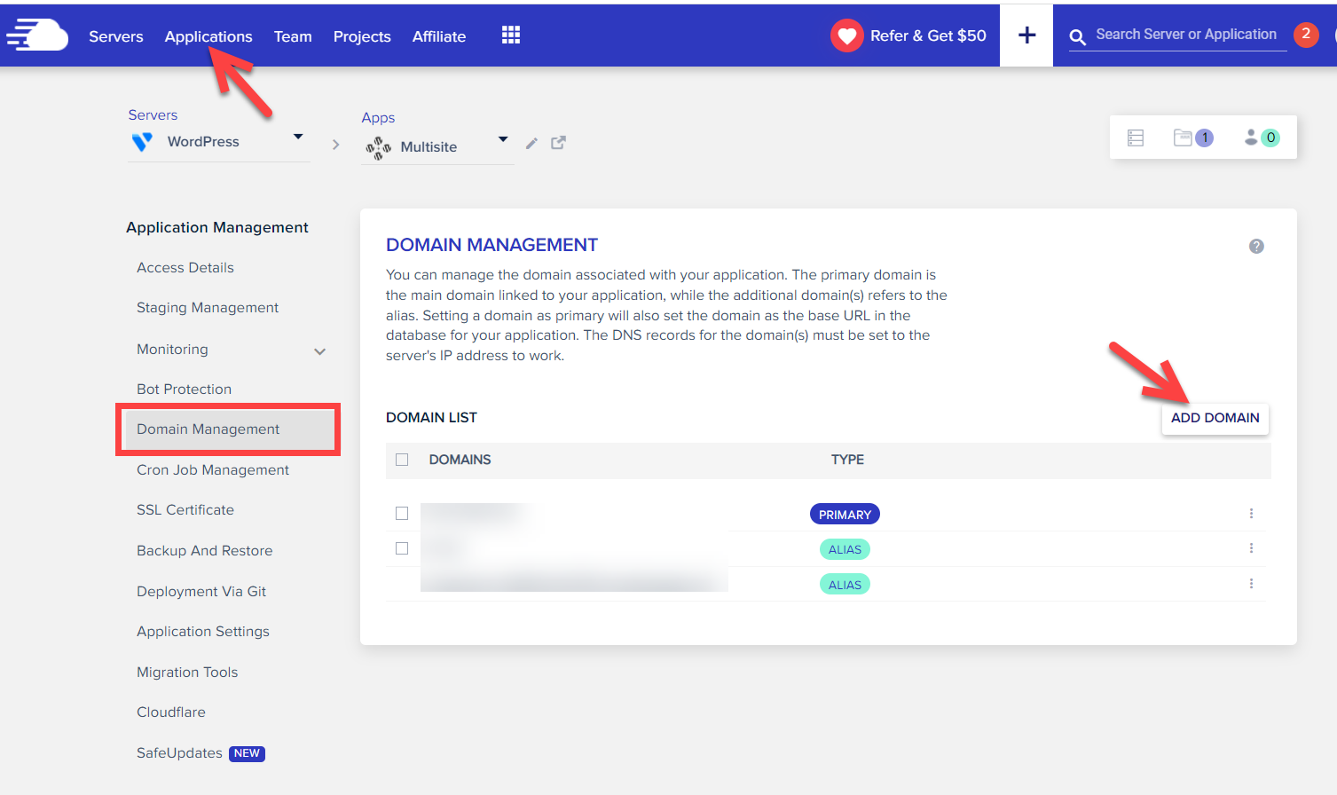 클라우드웨이즈 도메인 연결 시 참고 사항