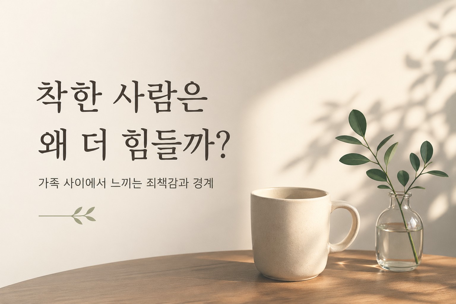 관계 속 감정을 돌아보는 시간을 떠올리게 하는 이미지