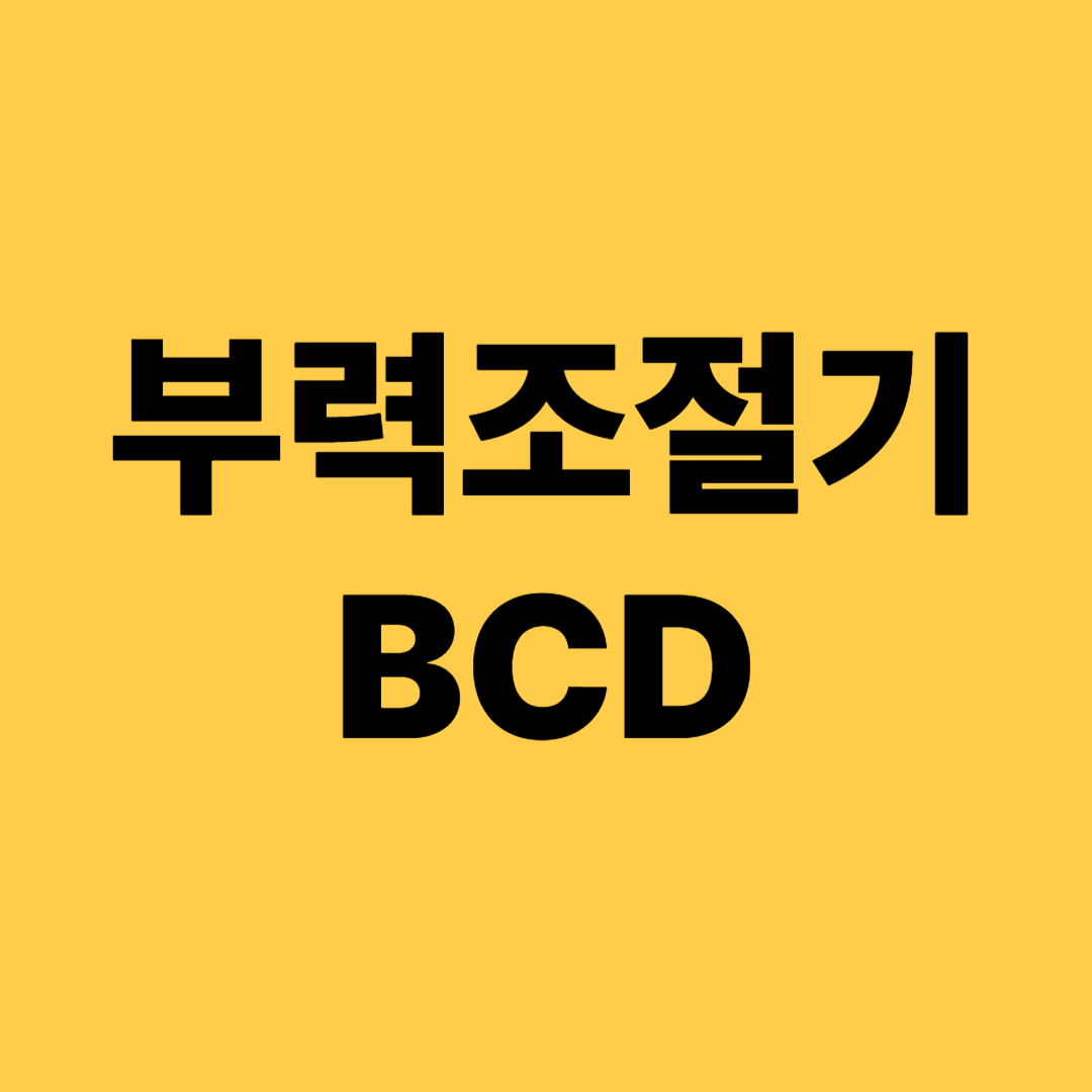 부력조절기 BCD 역할, 구성요소, 종류
