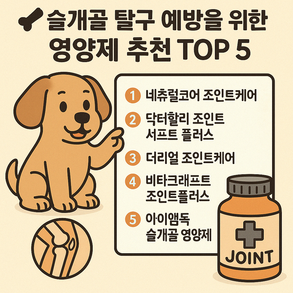 🦴 슬개골 탈구 예방을 위한 영양제 추천 TOP 5