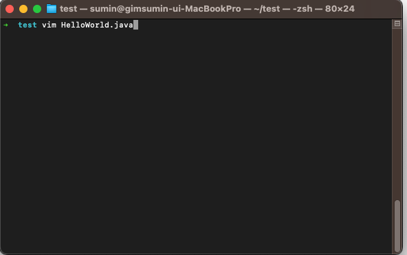 자바 소스 코드 작성