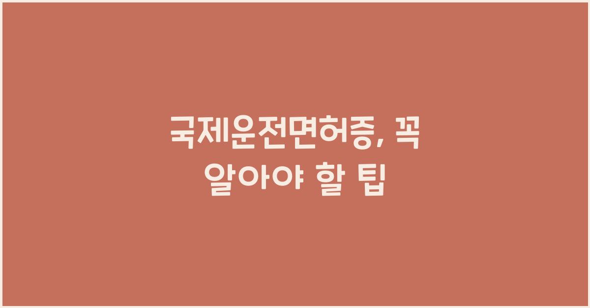 국제운전면허증