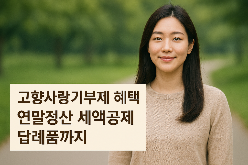 고향사랑기부제 연말정산 세액공제와 답례품 동시에 받는 법