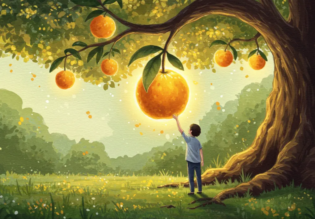 큰 나무에 열매가 가득 달린 꿈