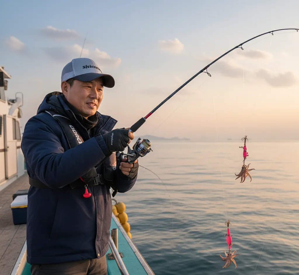 쭈꾸미 가지줄 채비 정보 이미지
