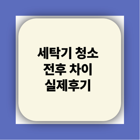 세탁기청소하는방법 | 다이소 청소세제 추천 완벽정리