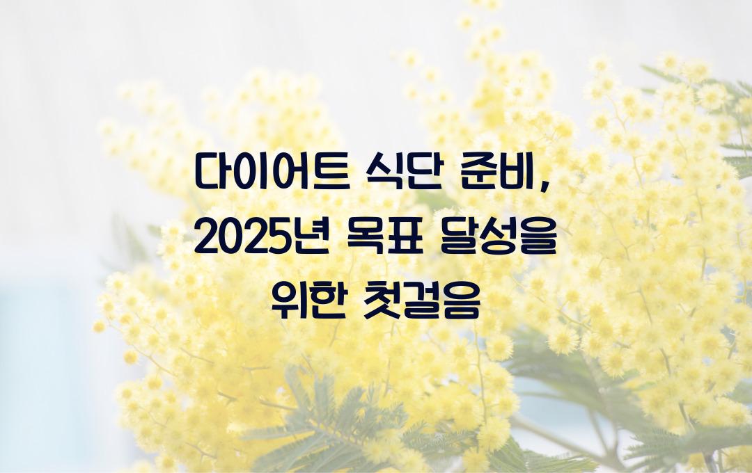 다이어트 식단 준비