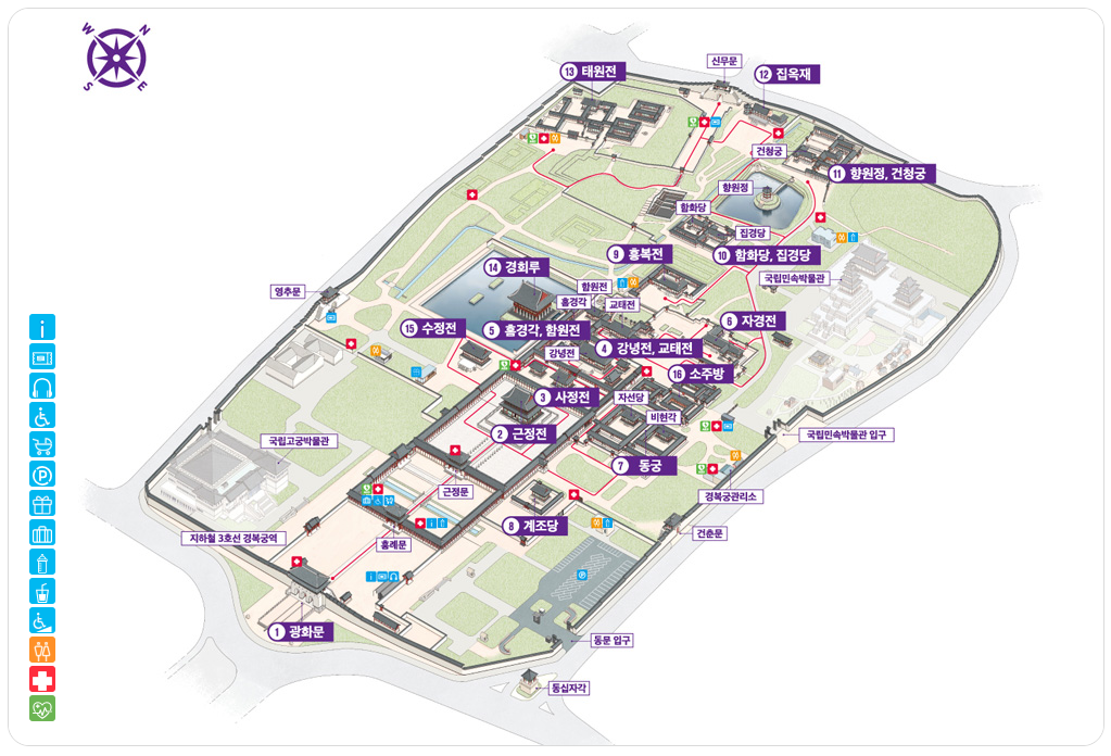 경복궁 관람안내도