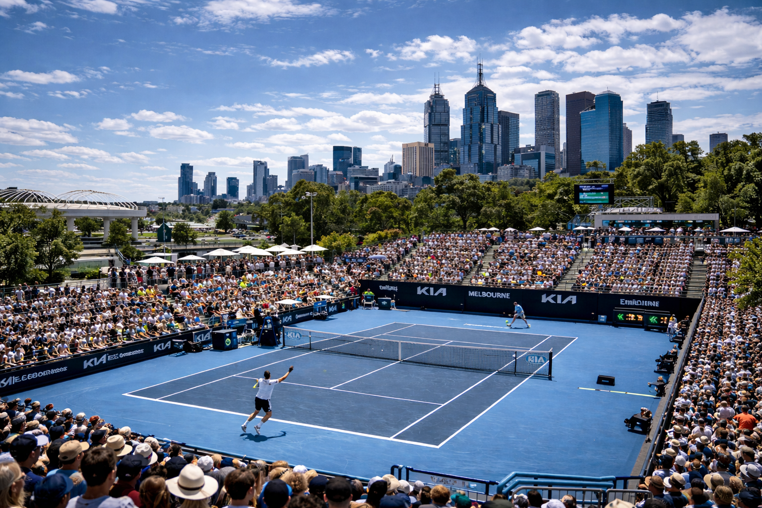 뜨거운 햇빛의 경기장