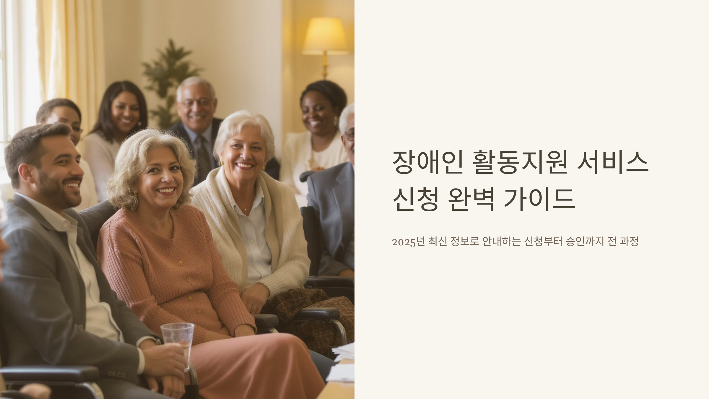 장애인 활동지원금 신청방법과 2025년 혜택 총정리