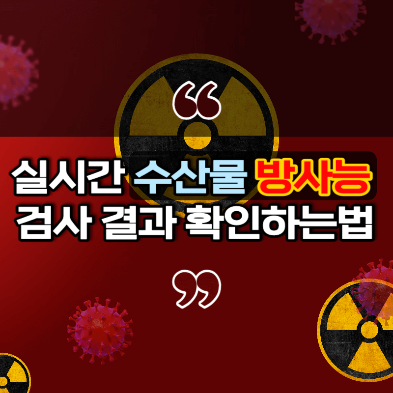 일본 오염수 방류 실시간 수산물 방사능 검사 결과 확인