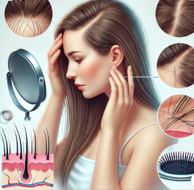 여성 탈모 초기 증상 관련 사진