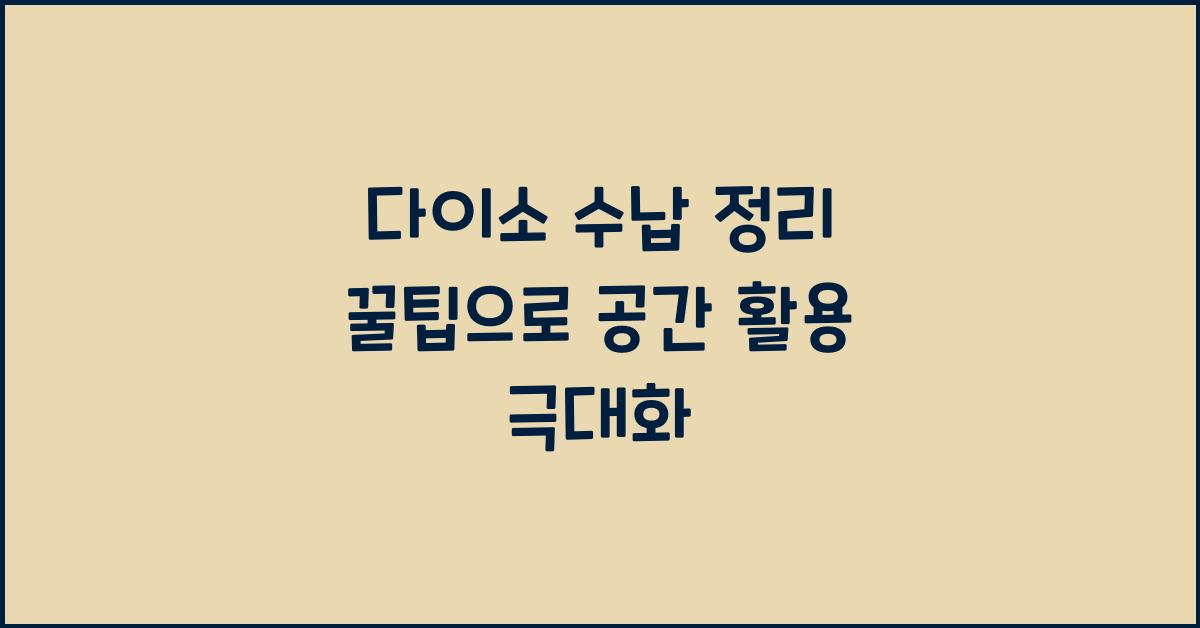 다이소 수납 정리