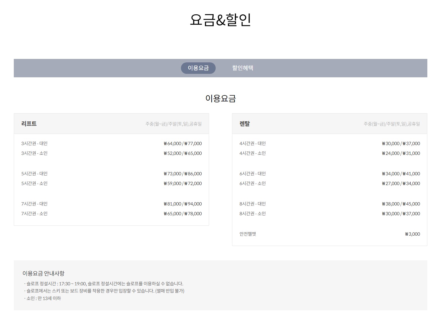 24/25시즌 스키장 개장 <비발디파크 > 개장 및 운영현황