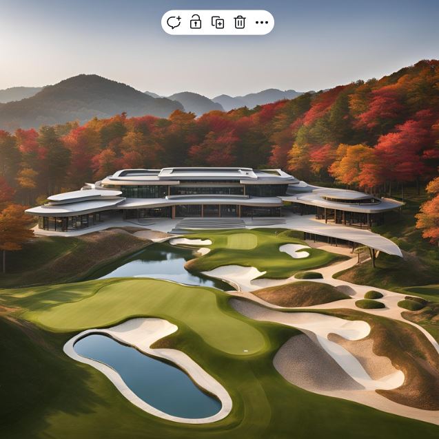 럭셔리한 한국 골프장의 풍경