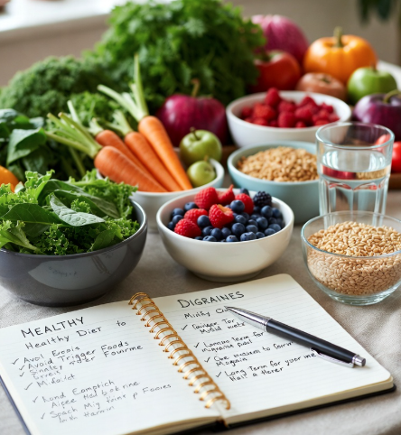 편두통 유발 음식을 피하는 식단 관련 사진