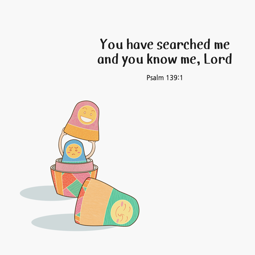 You have searched me and you know me, Lord. (Psalm 139:1) by pieonane Daily Bible quote image