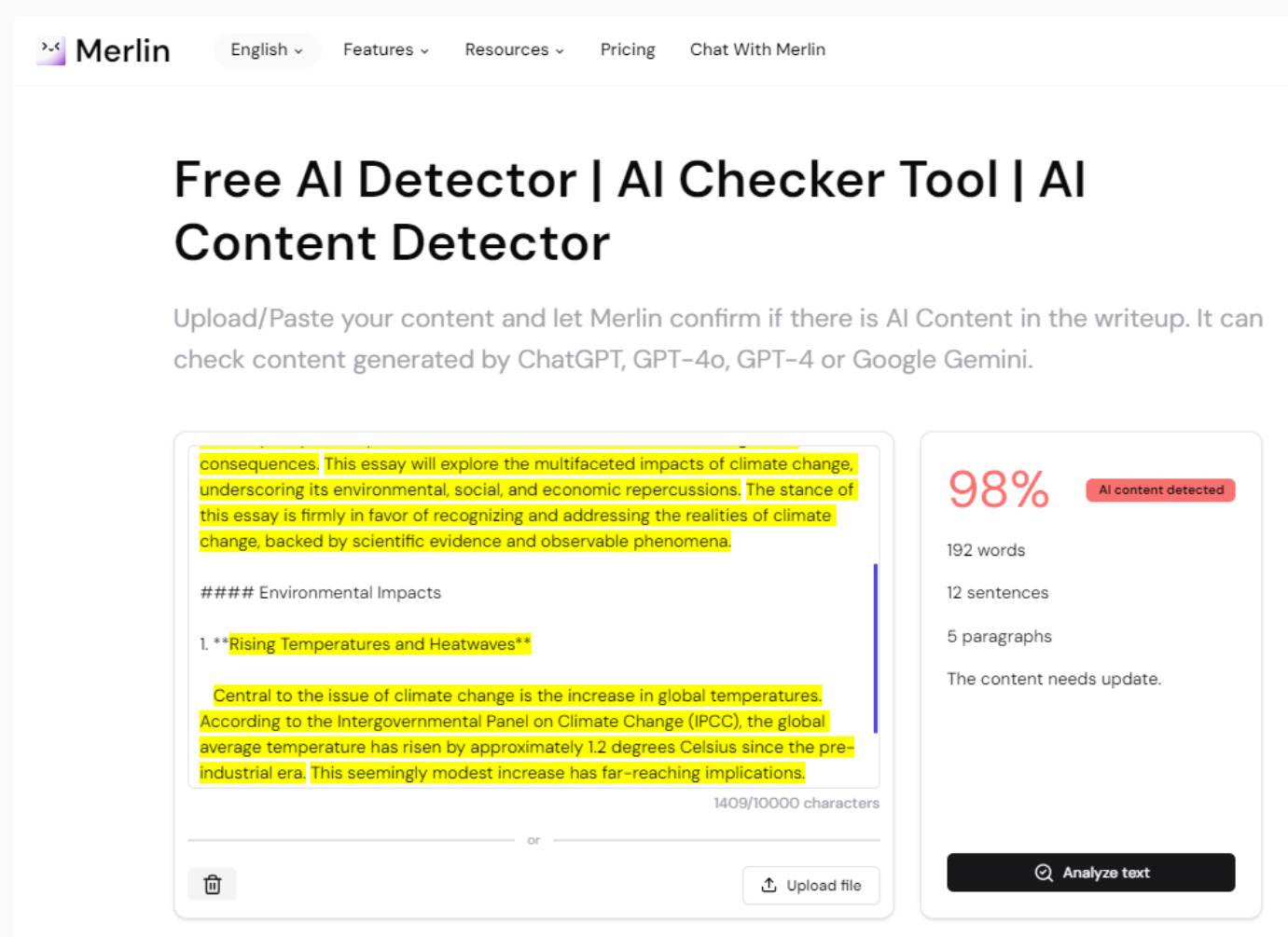 주요 AI 탐지기 특징 비교(주요 기능, 정확도 및 한계, 제한 사항)