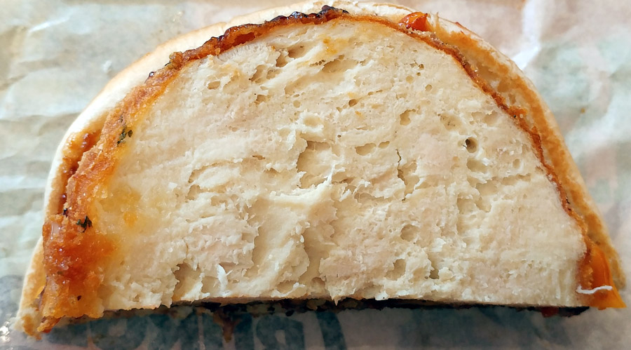 닭고기 패티 횡단면샷