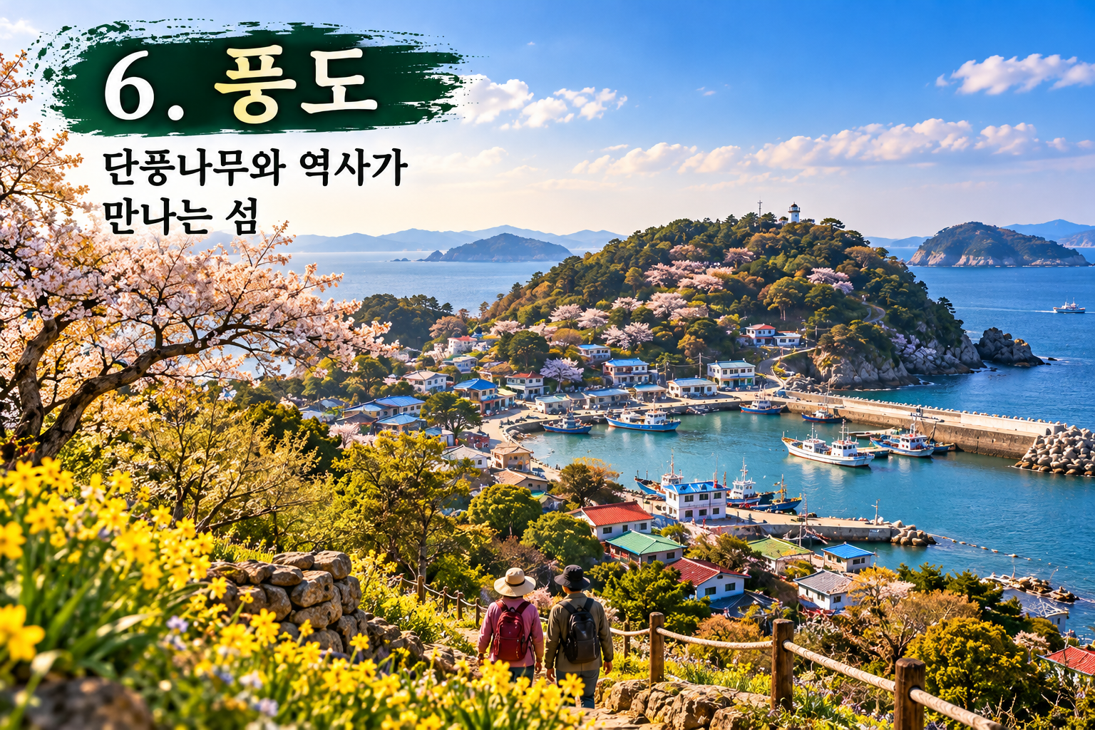 풍도 해안 또는 봄철 야생화