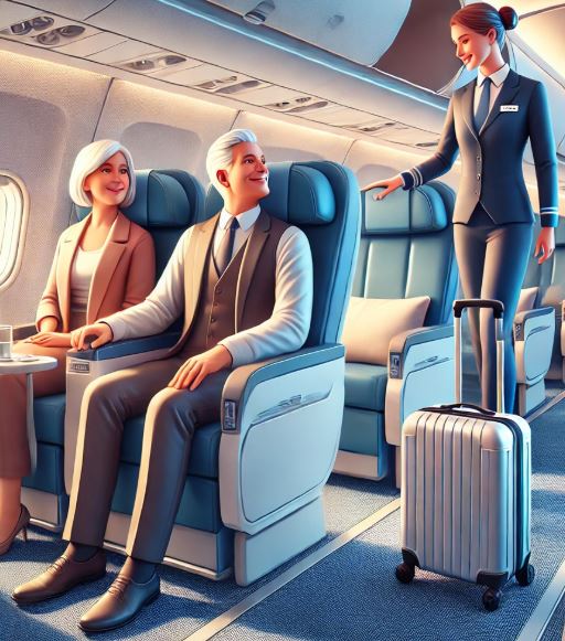 노약자를 위한 비행기 좌석 선택 이미지