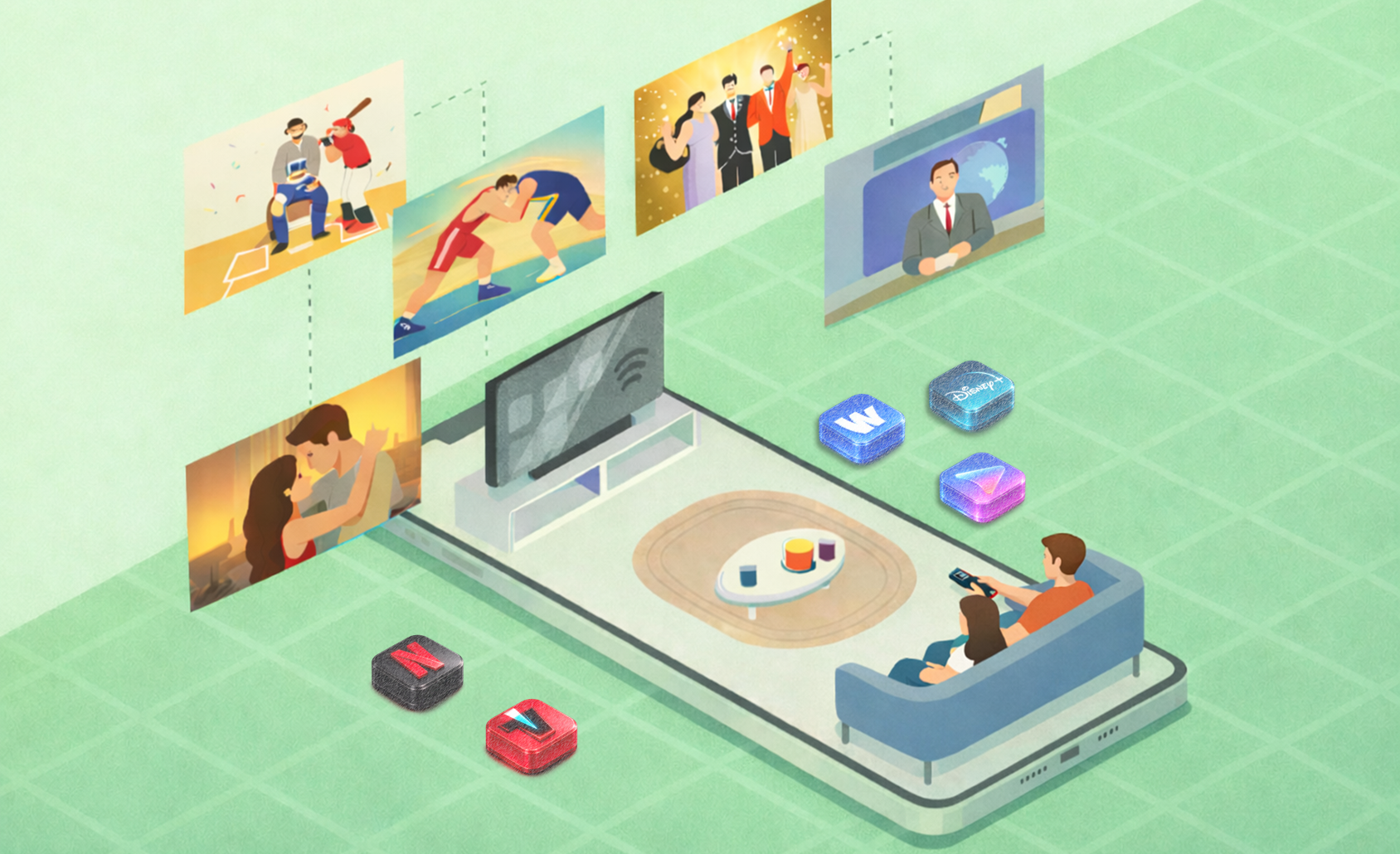 TV 역할하는 OTT