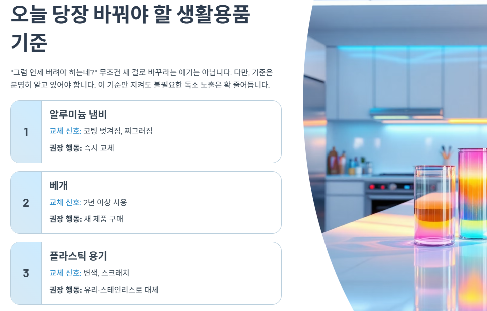 오늘 당장 바꿔야 할 생활용품 기준