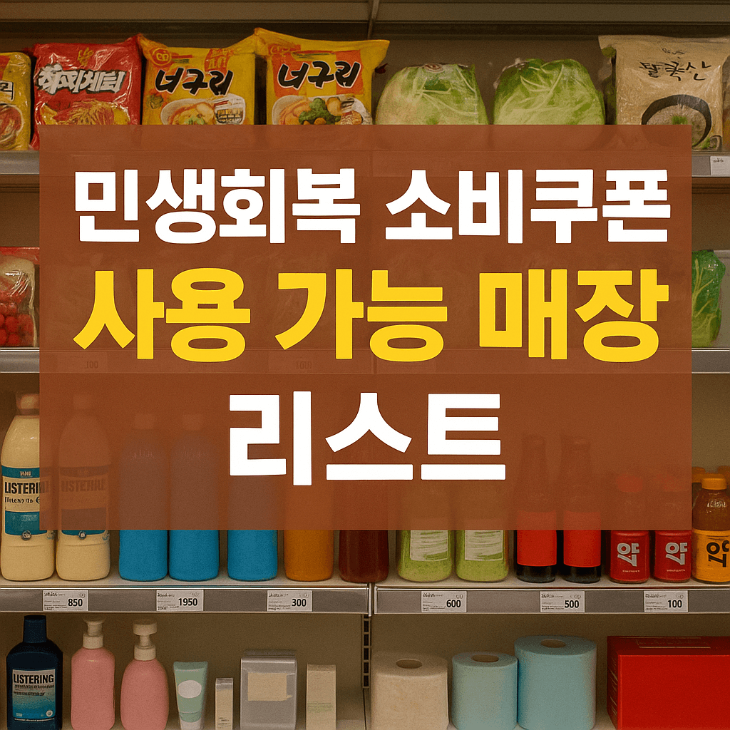 소비쿠폰 사용 가능 매장
