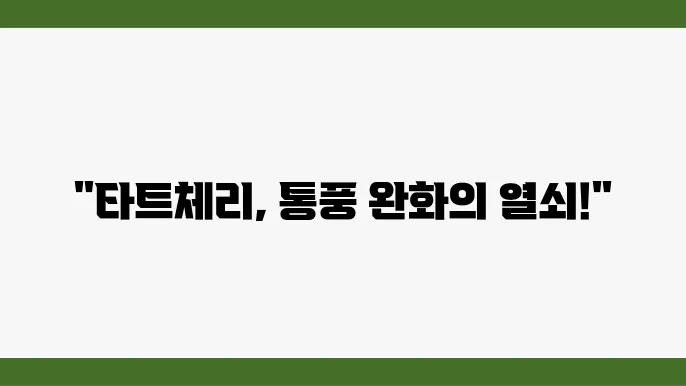 타트체리 효능