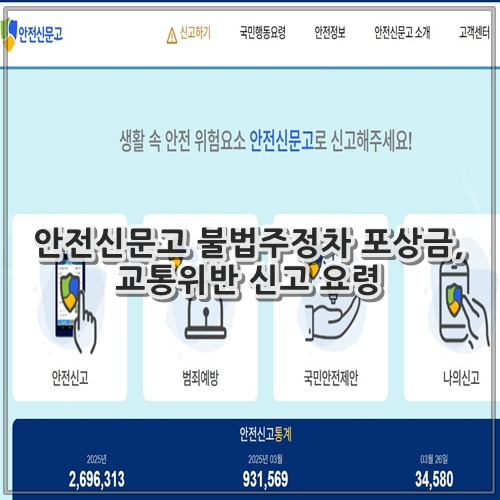 안전신문고 불법주정차 포상금, 교통위반 신고 요령
