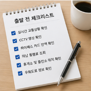 출발 전 꼭 확인해야 할 사항