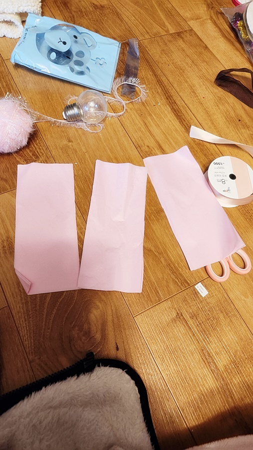 습자지를 3등분함