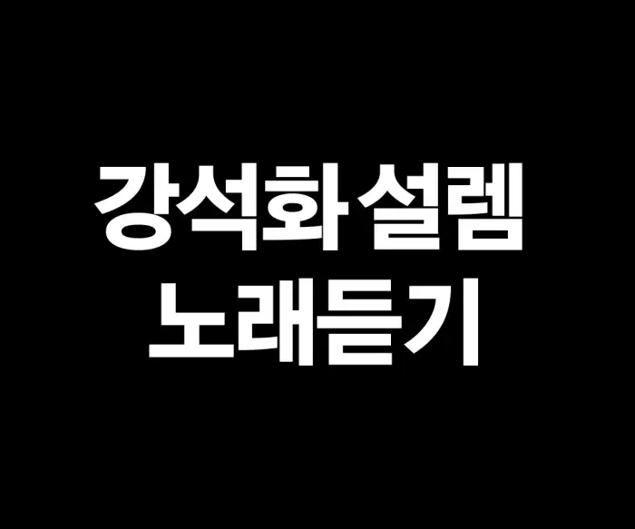 설렘 강석화 노래듣기