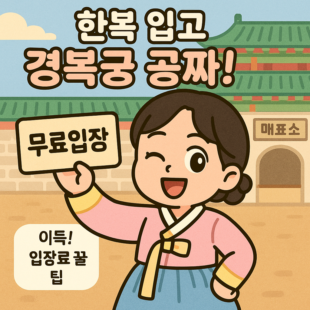 한복 입고 경복궁 공짜!
이득! 입장료 꿀팁