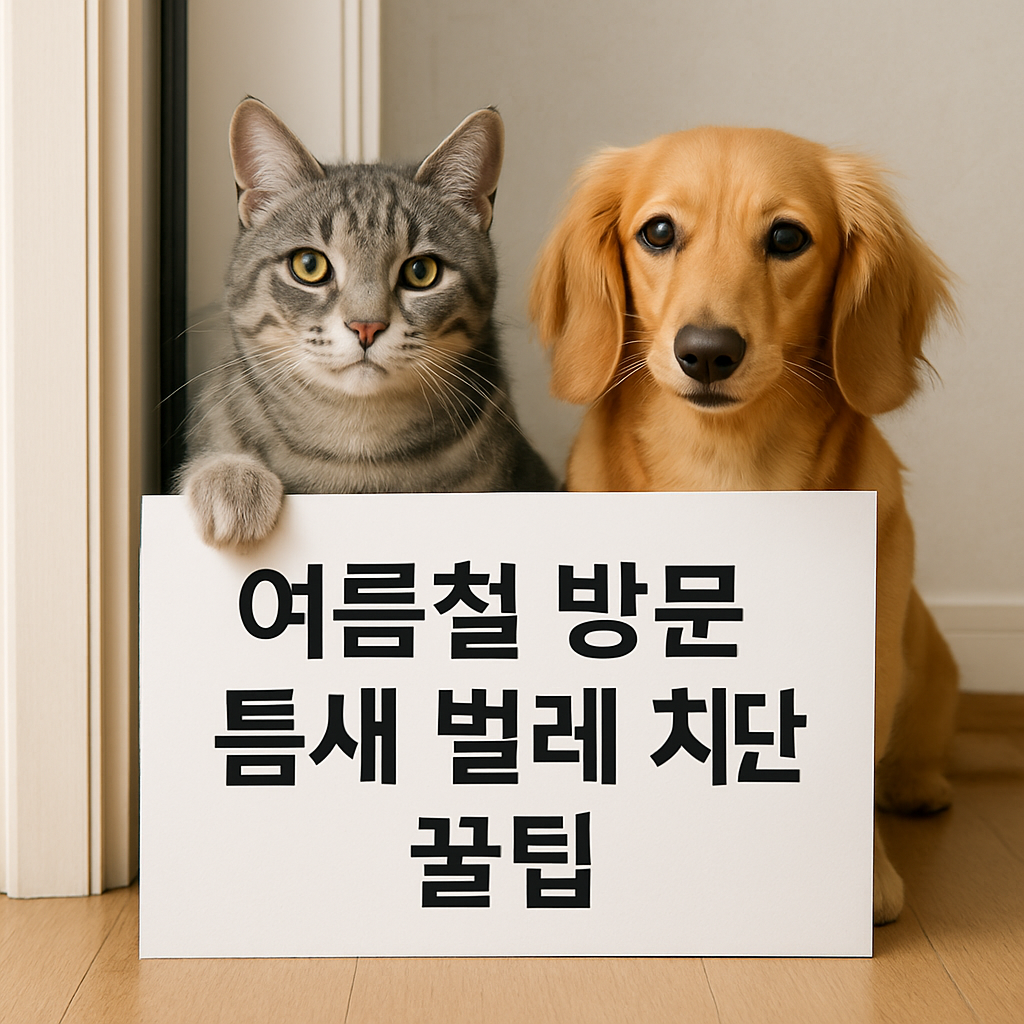여름철 방문 틈새 벌레 차단 꿀팁