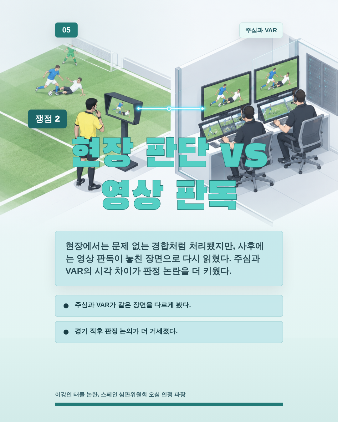 현장 판단 vs 영상 판독
