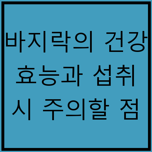바지락의 건강 효능과 섭취 시 주의할 점