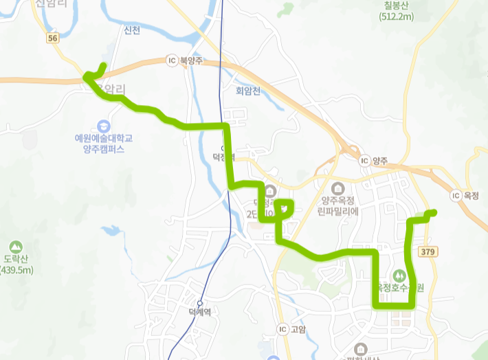 양주-91번-버스-노선-지도