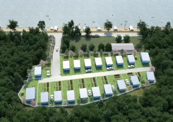 체류형 쉼터 3D 조감도와 정품 FF판넬 시공 과정_6