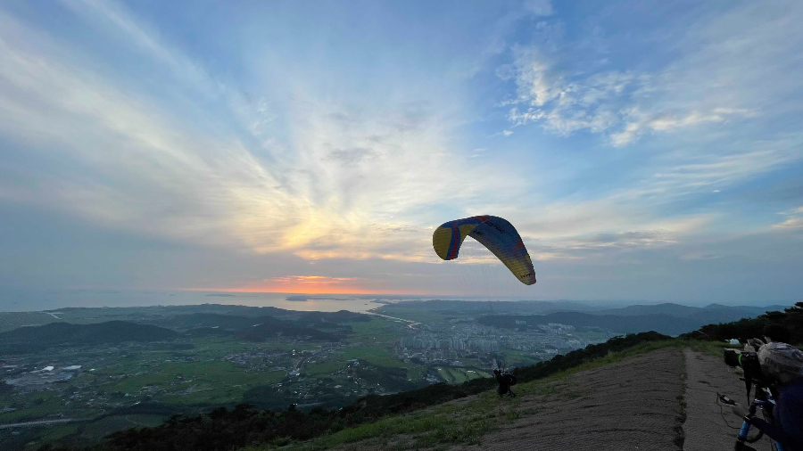 옥마산 전망대 노을감상