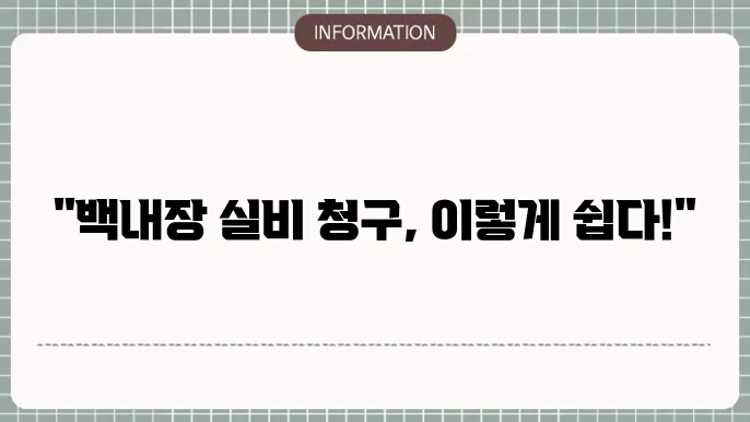 KB손해보험백내장수술실비 청구: 지급 청구 절차