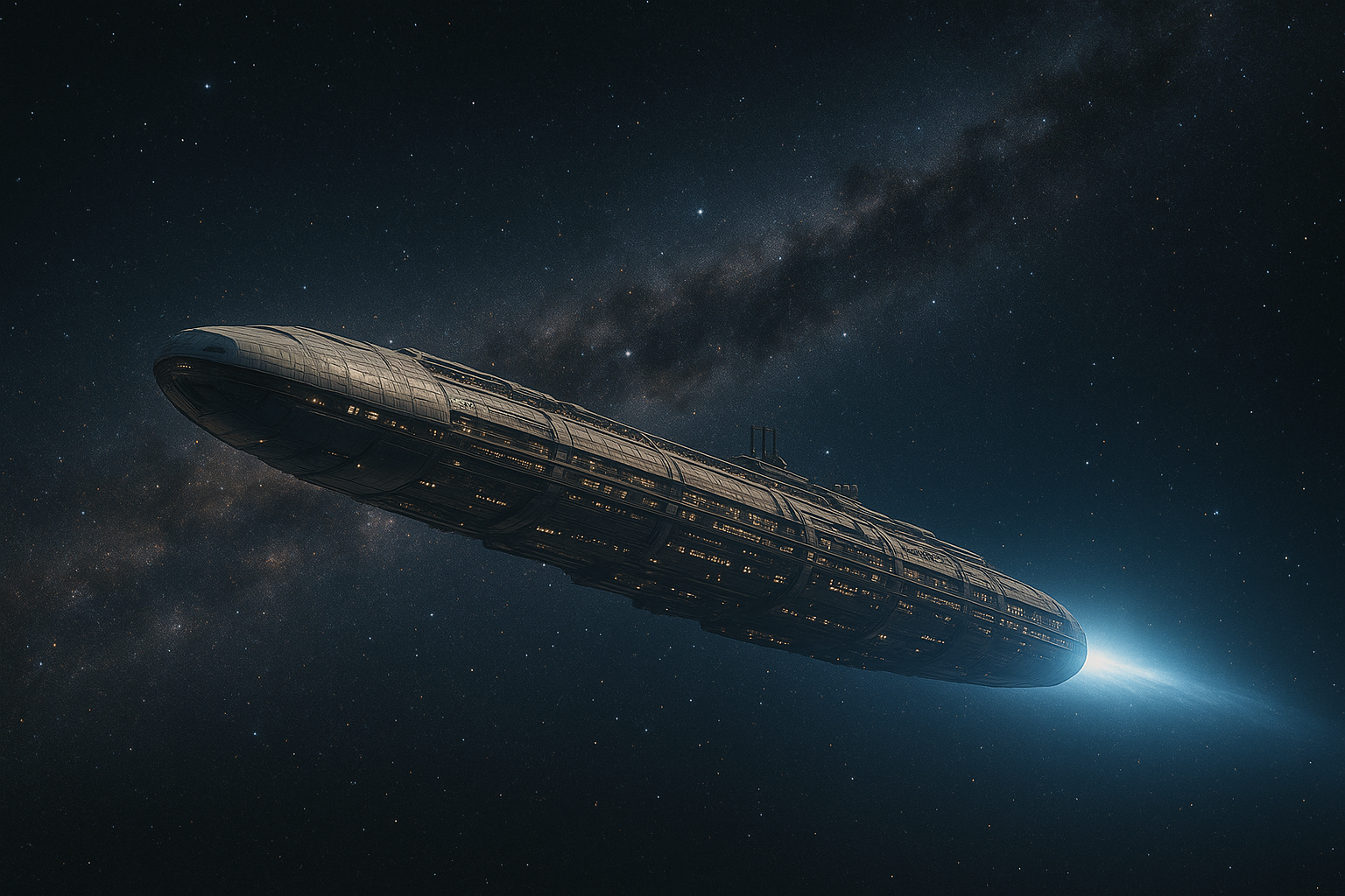 [AI 생성] 항성간을 여행하는 세대우주선