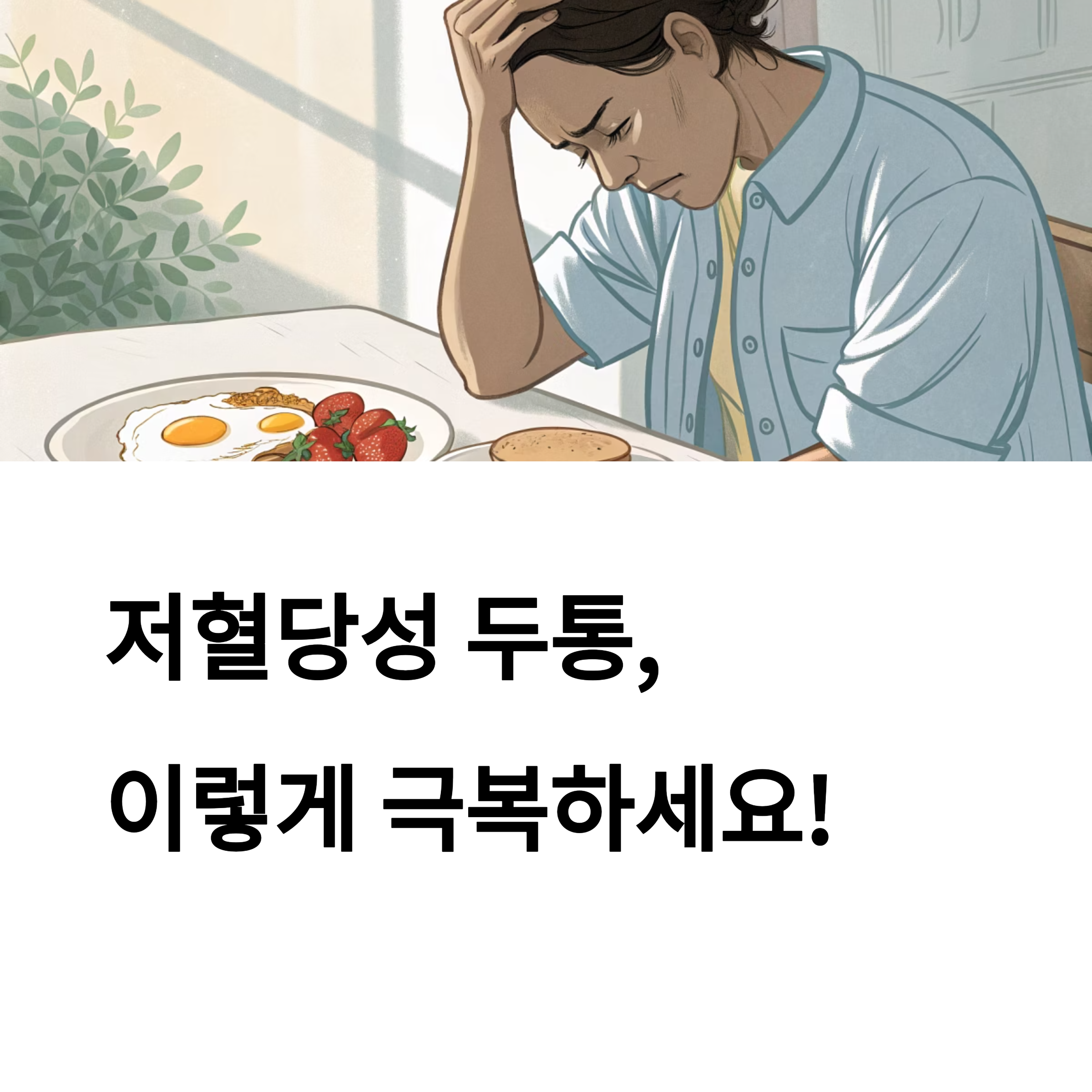 저혈당성 두통, 이렇게 극복하세요!