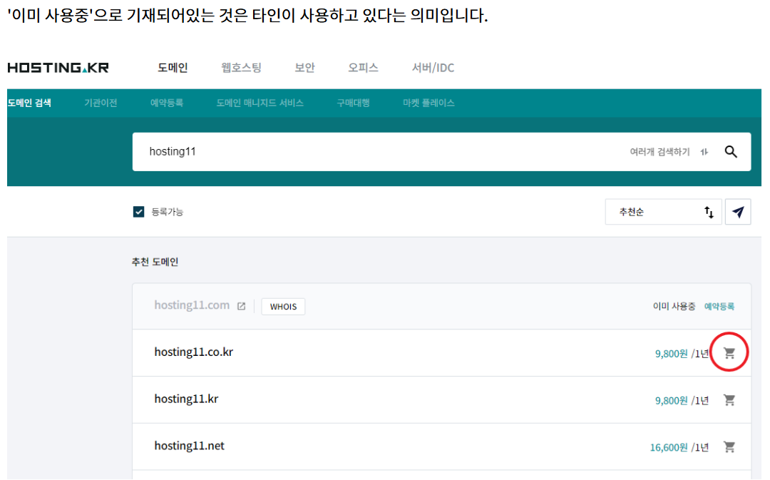 도메인 구입