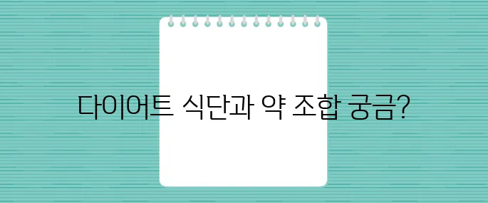 효과적인 다이어트 식단과 함께 사용하는 다이어트약 추천