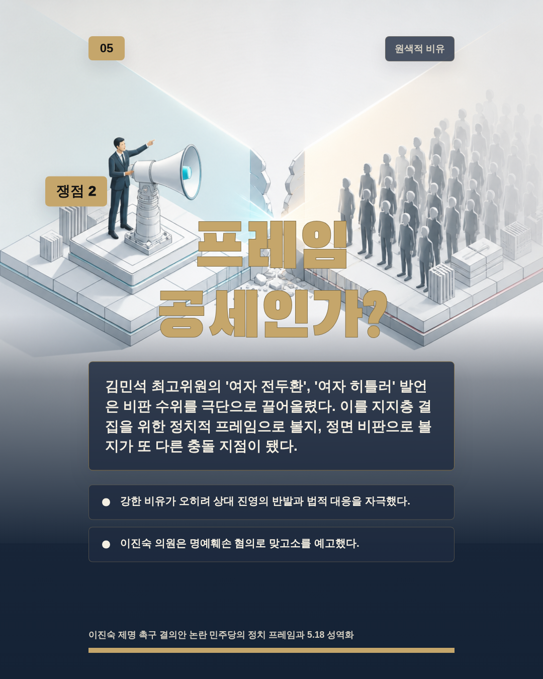 프레임 공세인가?